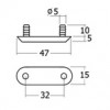 PA005-BL พลาสติกรองขาตู้ 15 มม. พลาสติกรองขาโต๊ะ Plastic Table Base Fitting 