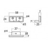 PA009-BL พลาสติกรองขาโต๊ะทำงาน พลาสติกรองขาโต๊ะ Plastic Table Base Fitting 