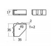 PA014-BE พลาสติกเข้ามุม(เล็ก) พลาสติกรองขาโต๊ะ Plastic Table Base Fitting 