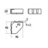 PA015-BE พลาสติกเข้ามุม(ใหญ๋) พลาสติกรองขาโต๊ะ Plastic Table Base Fitting 