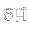 PA002-WH ตะปูตอกขาโต๊ะ(ใหญ๋) พลาสติกรองขาโต๊ะ Plastic Table Base Fitting 