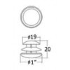 PJ01-10-BL ฝาปิดท่อกลม 1 นิ้ว ฝาปิดท่อกลม Cover Cap for Tube