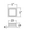 PJ02-10-BL ฝาปิดท่อเหลี่ยม 1 นิ้ว ฝาปิดท่อเหลี่ยม Cover Cap for Pipe