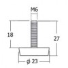 PL02-6-23 ขาปรับผ่าร่อง(ใหญ่) ขาปรับระดับ Table Base Adjust