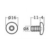 PA004-WH1 พลาสติกตอกขาโต๊ะ(เล็ก) พลาสติกรองขาโต๊ะ Plastic Table Base Fitting 