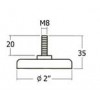 PL11-BL ขาปรับระดับ ø 50 มม. ขาปรับระดับ Table Base Adjust