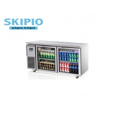 SKP1-SGR15-2-L(750 MM)-2 DOORS UNDER COUNTER GLASS DOOR CHILLER WITH LEGS-SKIPIO