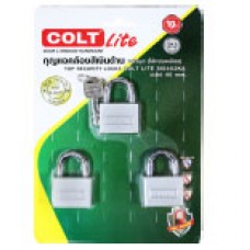 SI5403KA-กุญแจคล้องคอสั้นสีเงิน 3 ตัว/ชุด 40 มม.-COLT