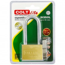 SI350L-กุญแจคล้องคอยาวสีทองเหลืองรุ่นแผง 50 มม.-COLT