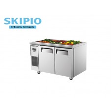 SKP1-SSR15-2-L(750 MM)-2 DOORS SALAD SIDE PREP TABLE BUFFET WITH LEGS-SKIPIO