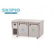 SKP1-SURF15-2-W(750 MM)-2 DOORS UNDER COUNTER CHILLER & FREEZER S SERIES WITH 4 WHEELS-SKIPIO