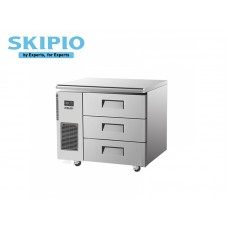 SKP1-SUR9-3D-3-W(750 MM)-3 DRAWER UNDER COUNTER CHILLER WITH 4 WHEELS-SKIPIO