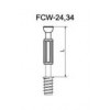 FCW-24 แกนเกือกม้ารุ่นหุ้มพลาสติกแบบหมุนได้ CONNECTING BOLT อุปกรณ์น็อคดาวน์ Knock Down