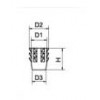 IN-60B ตัวหนามฝังไม้ INSERT NUT อุปกรณ์น็อคดาวน์ Knock Down