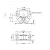 SM-50W กันชนก้ามปูสามเหลี่ยมล้อยื่น (รุ่นหนา) ROLLER CATCH กันชนแม่เหล็ก MAGNET LATCH 