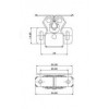 SMC-50AC กันชนก้ามปูสามเหลี่ยมล้อยื่น (รุ่นบาง) ROLLER CATCH กันชนแม่เหล็ก MAGNET LATCH 