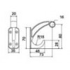 ZPT-58-02 ตัวรับราวพร้อมตะขอแขวน HOOK AND RAIL อุปกรณ์รับท่อ PIPE HOLDER 