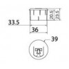 CC-40 ช่องร้อยสายไฟกลม ขนาด 35 มิล GROMMET อุปกรณ์ออฟฟิศ OFFICE ACCESSORIES  