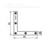 SL-001 เหล็กตัว แอล L-SHAPE STEEL CONNECTOR เหล็กต่อไม้ STEEL CONNECTOR