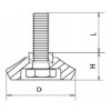 ASN-35845 สกรูปรับระดับรุ่นยอดนิยมเปลี่ยนสกรูได้ CHANGABLE SCREWS GLIDES สกรูปรับระดับ ADJUSTABLE GLIDES