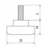 SFL-620 สกรูปรับล้อคตัวผู้ LOCKING SCREWS สกรูปรับระดับ ADJUSTABLE GLIDES