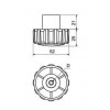 LK-1038 สกรูปรับล้อคตัวเมีย FEMALE LOCKING SCREWS สกรูปรับระดับ ADJUSTABLE GLIDES