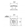 SB-78 อุปกรณ์ขารองท่อเหล็กสี่เหลี่ยม STEEL PIPE FITTING อุปกรณ์ขารองท่อ PIPE FITTING