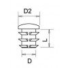 CR-112 ฝาปิดท่อกลมรุ่นหน้ามน CAP FOR ROUNF PIPE อุปกรณ์ขารองท่อ PIPE FITTING