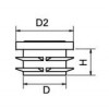 CRH-114 ฝาปิดท่อกลมรุ่นหน้าเรียบแบบแข็ง CAP FOR ROUND TUBE อุปกรณ์ท่อและฝาปิด GLIDES FOR TUBE 