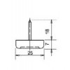 TH-31 พลาสติกพร้อมตะปูรองสักหลาด NYLON NAIL GLIDES ฐานและขารองเฟอร์นิเจอร์ BASE