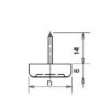 THH-17 พลาสติกพร้อมตะปูรองสักหลาด NYLON NAIL GLIDES ฐานและขารองเฟอร์นิเจอร์ BASE