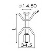 C-730S อุปกรณ์ยึดแผ่นหน้าโต๊ะ WORKTOP CONNECTOR ขาโต๊ะ TABLE LEG