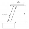 CBAR-200 เสาสำหรับเคาเตอร์รุ่นเอียง COUNTER DIAGONAL STRAY ขาโซฟา SOFA LEG