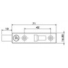 BB-004 กลอน 3 นิ้ว หัวเหลี่ยม ขาตรง BARREL BOLTS 3 นิ้ว กุญแจ LOCK