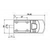 BB-011 กลอนพลาสติกเดือยอลูมิเนียมขาตรง(บาง) PLASTIC BARREL BOLTS กุญแจ LOCK