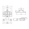 L-001  ตัวล็อค 2 จังหวะ SASH LOCK กุญแจ LOCK