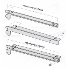 SCC-160 แขนรับชั้นไม้รุ่นสองเขี้ยว WOOD SHELVES อุปกรณ์ชั้นวางสินค้า STORE ELEMENT 