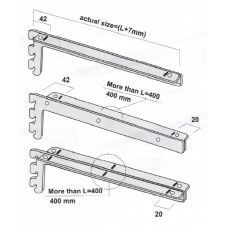 SCC3-160 แขนรับชั้นไม้รุ่นสามเขี้ยว WOOD SHELVES อุปกรณ์ชั้นวางสินค้า STORE ELEMENT 