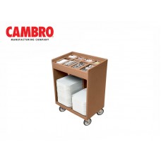 CAM1-TC1418-TRAY & SILVER CART W/PANS & VINYL COVER-CAMBRO