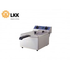  LKK1-WF-101-STAINLESS STEEL ELECTRIC FRYER COUNTER 1 TANK x 10 LITRE, 1 BASKET 220V 3000W-LKK