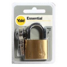 YE40 กุญแจคล้องทองเหลืองแท้ คอสั้น 40 mm Yale