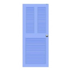 T10 สีฟ้า เกล็ดคู่+เกล็ดครึ่ง ชุดบานประตู พีวีซี ตรา SUN STAR