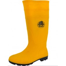 BOOT-BATA-8586 รองเท้าบู๊ทนิรภัย PVC ชนิดหัวเหล็ก พื้นเหล็ก สีเหลือง 