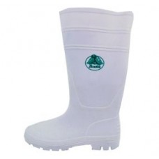 BOOT-BATA-8586 รองเท้าบู๊ทนิรภัย PVC หัวเหล็ก พื้นเหล็ก สีขาว 