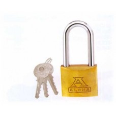 78-081363 กุญแจเหล็กสีทองคอยาว เบอร์ L363 ( 32 มม.) ALOHA