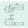 SLH425 Modern Stainless Steel Handle for Mortise Lock มือจับสำหรับมอร์ทิสล็อค Veco วีโก้