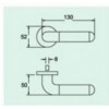 SLH429 Modern Stainless Steel Handle for Mortise Lock มือจับสำหรับมอร์ทิสล็อค Veco วีโก้