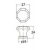 1P055-3 ปุ่มจับเฟอร์นิเจอร์แฮร์ลาย (BSN) 