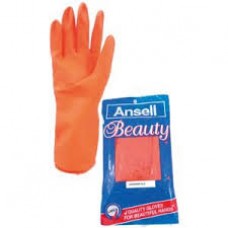 20ANSBFOLZ BEAUTY ถุงมือยางสีส้ม Ansell