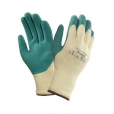 80-100 ถุงมือผ้าเคลือบยางสีเขียวบริเวรฝ่ามือ Powerflex Ansell